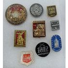 Значки "Война 1812г." 9 шт. Алюминий.