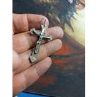 Крестик нательный Спаси и сохрани. Серебро Ag925 проба. Клеймо 4,62 гр.