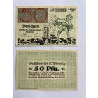 Нотгельд 50 пфеннигов Ньюштрелиц. Веймарская республика - 1602 (2)