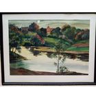 Иванов "Дубровно", акварель бумага, рама со стеклом. 63х83см