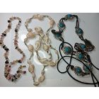 Бусы и пояс , стекло  , ракушки и металл , с рубля !