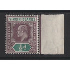 1904 Виргинские острова ** Edward VII, марка из серии (SG 54), Британские колонии