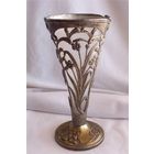 Салфетница Ваза для салфеток со вставкой Серебрение 01