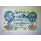 Банкнота 20 марок  Германия 1914 г.