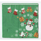 Салфетка для декупажа 33х33см. Снеговик. Носки. Снежинки.