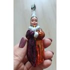 Елочные игрушки, стекло, клоун с дудочкой, мальчик