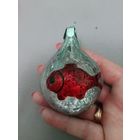 Ёлочная игрушка, стекло, рыбка в шаре, шар с рыбктй