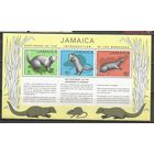 Ямайка. 100 лет появления мангуста на острове. 1973г. Mi#Бл4.