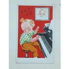 Дети зарубежная открытка 1950-е  9х14  см