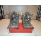 Подставки для книг "Голова оленя", 2 шт., тяжёлые, есть дефекты, высота 10.5 см.