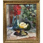 Залозный Н.Г "Натюрморт",1975 г. Холст, масло. Размер 82х69 см.