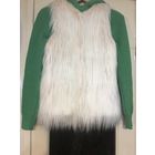 Безрукавка меховая 40-42 белая топленого молока жилетка стильная Мех искусственный под ламу Индонезия