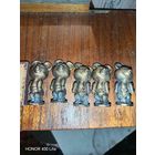 Мишка Олимпийский. 5 шт бронза