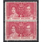 76.BrKS. Великобритания. Колонии.  Виргинские острова. Коронация Георга VI и Елизаветы. 1937 г. 1P. Mi.#69. Пара. MNH.