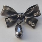 Брошь.  Бант с подвеской, 80-е годы,  Германия