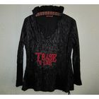 Стильная "мятая" туника с капюшоном, р.44-46