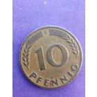 Германия ФРГ 10 пфеннигов 1949 D