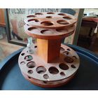 Старая аптечная стойка витрина для бутылочек, дерево аптека