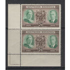 Южная Родезия 1950** Герб Британская династия монархов Королева Виктория и Король Георг VI сцепка Mi#72