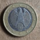 Германия 1 евро 2002 г., отметка мд. "D" - Мюнхен, KM# 213