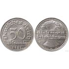 YS: Германия, Веймарская республика, 50 пфеннигов 1922D, KM# 27 (1)