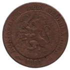 КОРОЛЕВСТВО НИДЕРЛАНДЫ 2 1/2 ЦЕНТА 1881.
