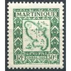Французская Мартиника 1947** 30с Карта острова