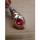 Игрушка ёлочная Ракушка Конус, стекло. СССР