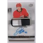 Хоккейная карточка НХЛ автограф+джерси Janne Kuokkanen (Каролина)