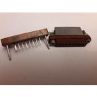 Разъём МРН8-1 (папа + мама) посеребренные