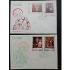 Польша 1989 Три КПД с полной серией марок "Иконы" (спецгашение) Mi.3247-3252 каталог 3.20 евро