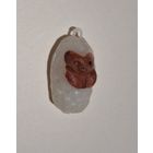 Елочная мини игрушка Мишка в конверте( пластик)