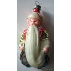 Две ёлочные игрушки по сказкам со скидочкой: "Старик Хоттабыч" и "Рыбак с неводом из Золотой рыбки". Стекло, роспись. СССР 50-60гг. Сохранность хорошая.