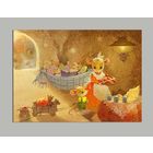 Открытка. Животные. Мышкин домик. Мама мышка. Урожай. Котик. Художник Ек. Бабок (чистая)