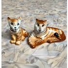 Лот. Статуэтки фарфоровые "Тигр с тигрёноком"     ДФЗ
