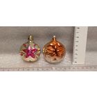 Ёлочные игрушки -медальоны со звёздами. 15-21