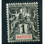 Французские колонии - Майотта - 1892/99г. - аллегория, 1 с - 1 марка - чистая, без клея [Mi 1]. #4-W1-125-A-1
