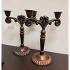 Два парных винтажных подсвечника, СССР.