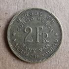 Бельгийское Конго  2 франка, 1946 г., KM# 28