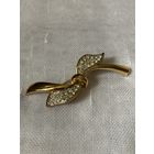 Брошь Бантик белые стразы Германия винтаж