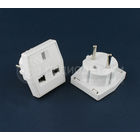 Переходник Квадрат, 10А 250В, белый REXANT