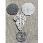 Распродажа - набор серебра (солиды,динар,нательный крестик)