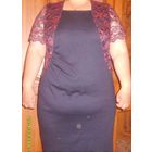 Красивое трикотажное платье, р-р 56