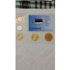 Эстония набор монет 1994-2004 г.5 штук unc.