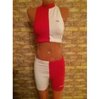 Классный фирменный спортивный костюмчик ADIDAS на 42-44 размер из натурального хлопка, Б/у, с естественными следами использования, в общем в нормальном состоянии.