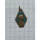 Ладанка, образок. Мельхиор, эмаль.