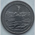 США 25 центов (квотер) 2011 г. D. Национальный парк Геттисберг