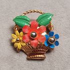 Брошь с цветами. Чехословакия 70-80-е гг.