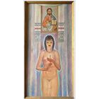 Зинчук А.М "Небесное и земное", 1970г. Холст, масло. Размер 140х70 см.