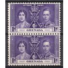 79.BrKS. Великобритания. Колонии.  Гренада. Коронация Георга VI и Елизаветы. 1937 г. 1P. Mi.#120. Пара. MNH.